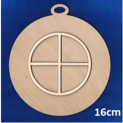 SKLEJKA #3mm Bombka 16cm z oknem fi 10cm  / 6565 / okno
